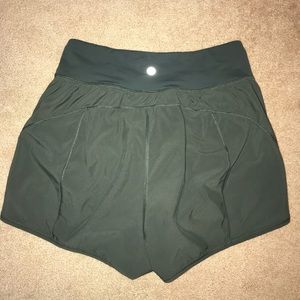 army green lulu lemon shorts